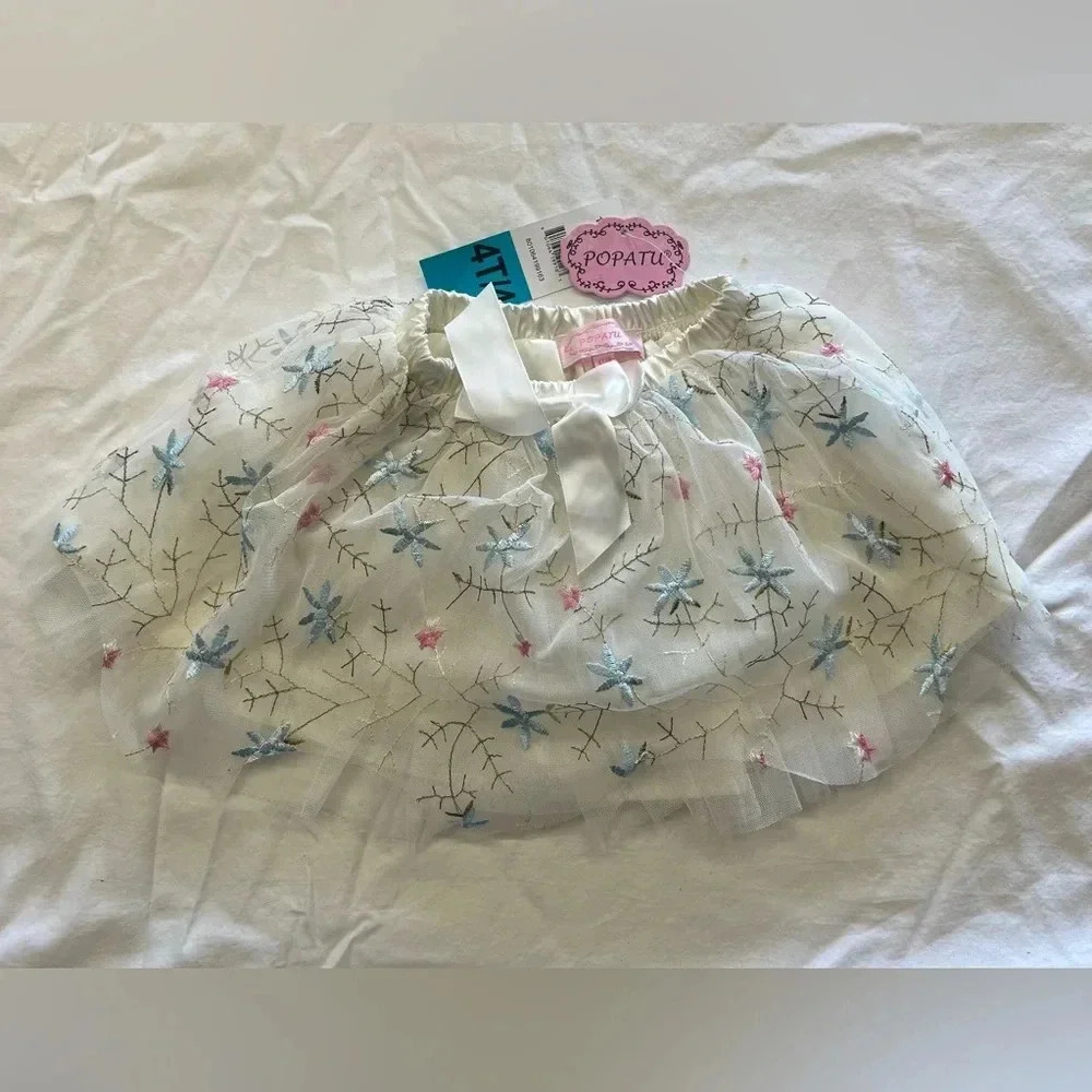 Popatu kids girls puffy skirt 4T